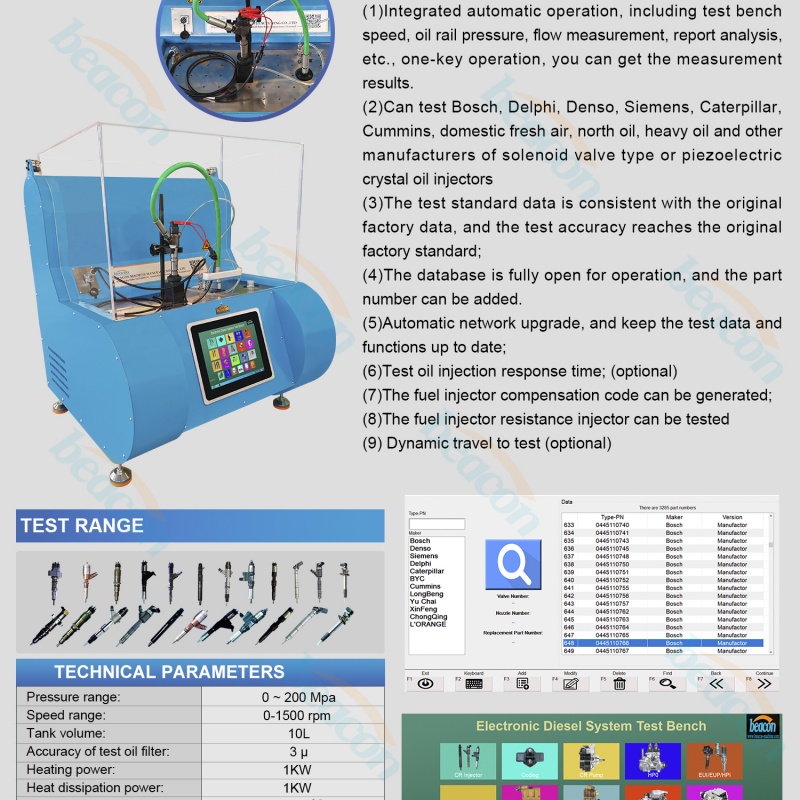 {EPS209 New Common Rail Injector Coding Test Bench IMA ISA C2I C3I Encode Testing Equipment }