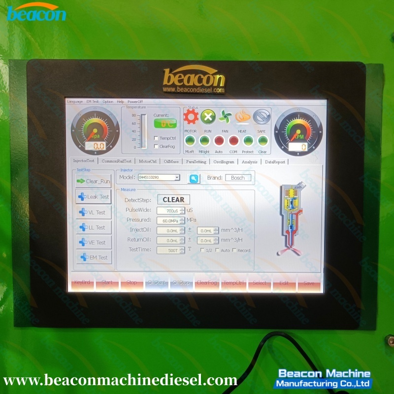 Common Rail Diesel Fuel Injector Test Bench