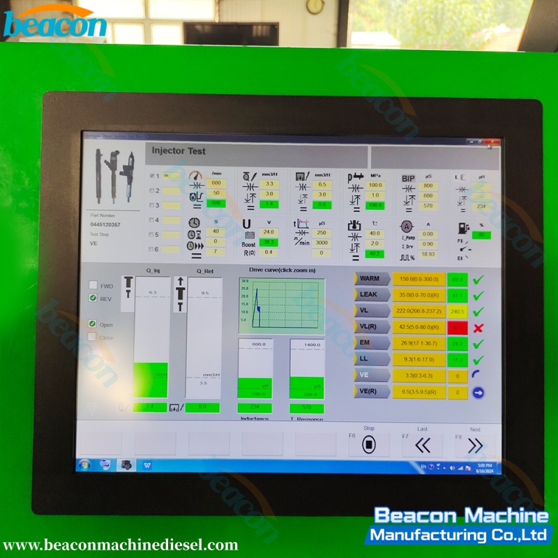 Common Rail Injector Pump Test Bench 